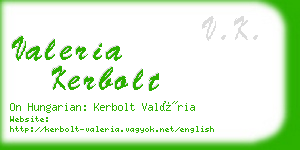 valeria kerbolt business card